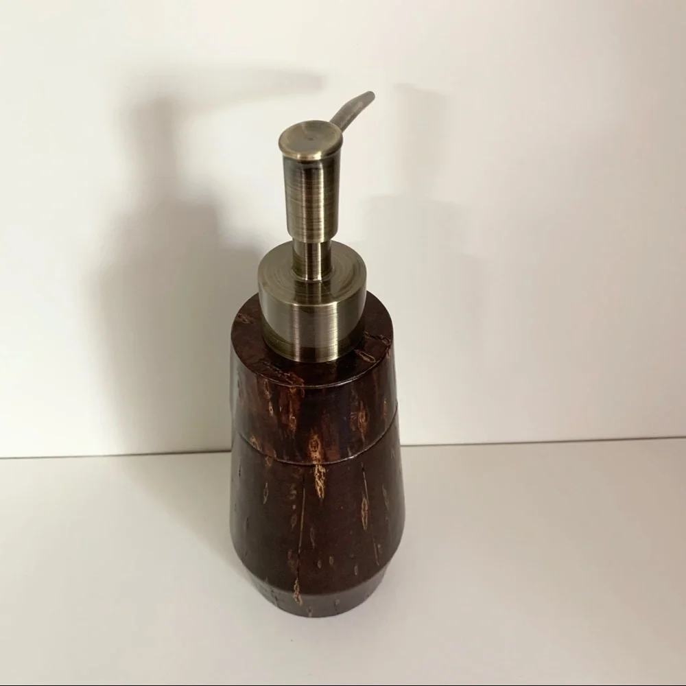 NWOT Java wood lotion soap pump dispenser